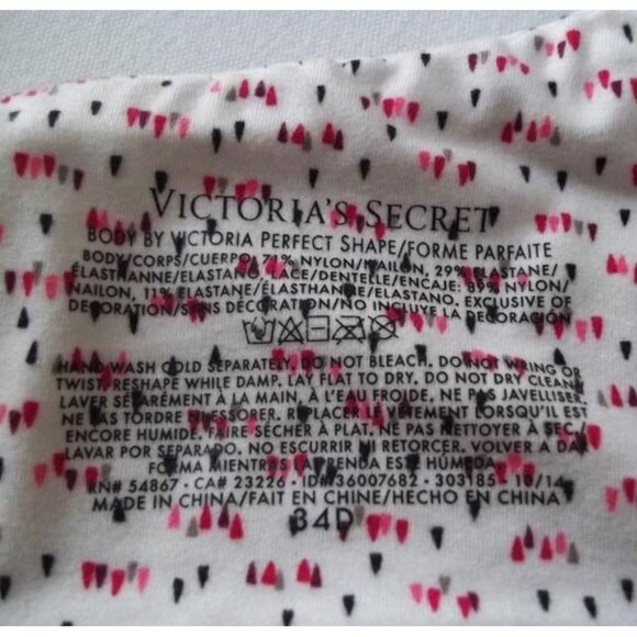 Victoria’s Secret® ‘BBV’ Perfect Shape Lace Butterfly Detail Bra Size 34D - Picture 3 of 9